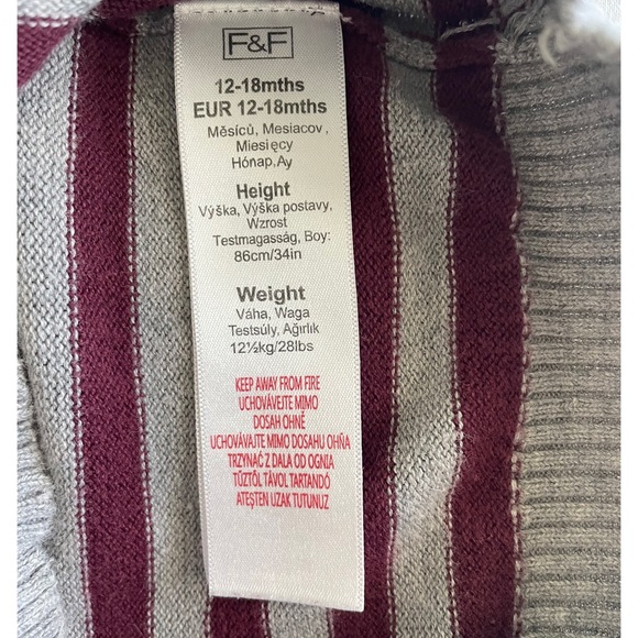 Fred & Flo 12-18m stripe knit sweater - Picture 6 of 7